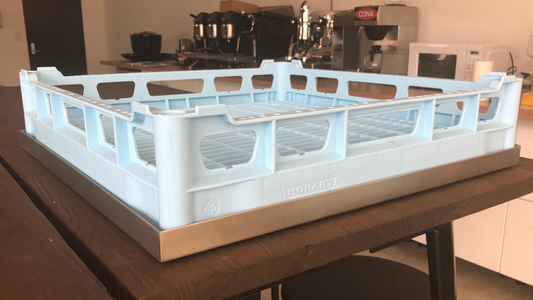 Stainless Steel Drip Tray to suit standard 500 x 500mm commercial dishwasher plate racks