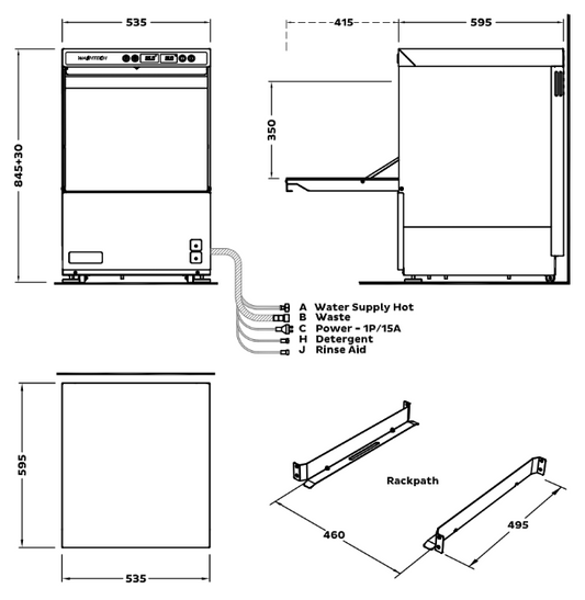 Washtech XV Economy Dishwasher