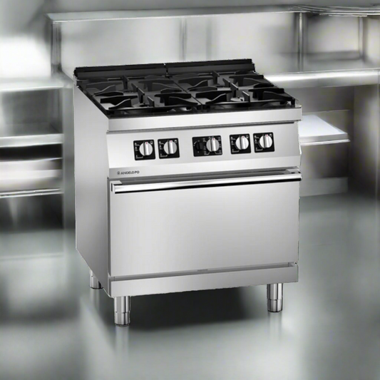 Angelo Po - 4 burner Gas range + Gas Convection Oven