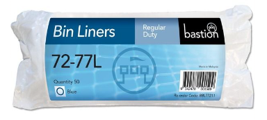 72 - 77 Litre Regular Duty Bin Liners - Bastion