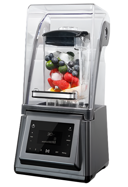 Benchstar Q-8 Pro Touchpad Commercial Blender w/ LCD Display & Sound Cover