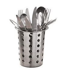 Cutlery Canister - Stainless Steel