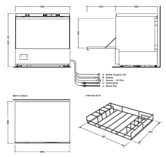 Norris Glassmate Non-Recirculating Glasswasher